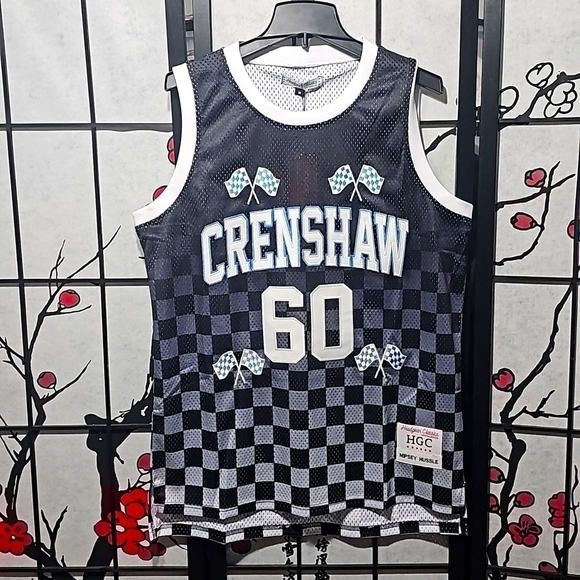 Nipsey Hussle Crenshaw LA Legend Checkered Basketball Jersey Size Medium NWT - Picture 1 of 9